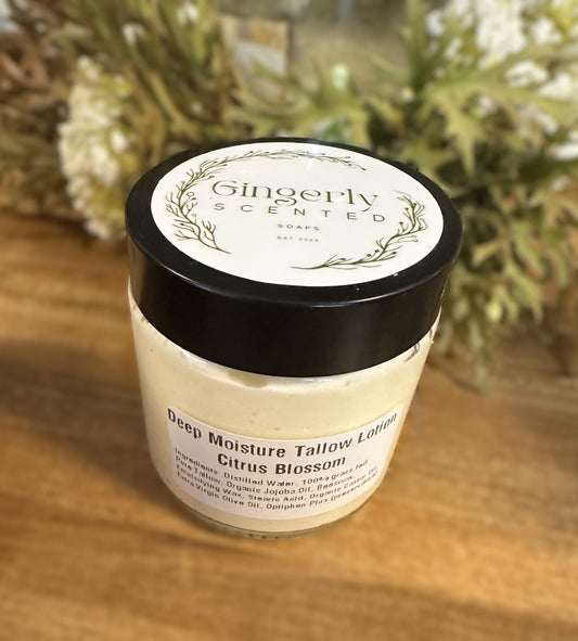 Deep Moisture Tallow Lotion in Citrus Blossom 4oz